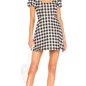 LPA Revolve Dress 697 Classic Black and White Checkered Dress sz. XS